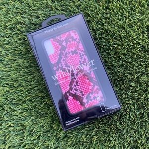Pink Snake Skin Wildflower Case iPhone Xs Max